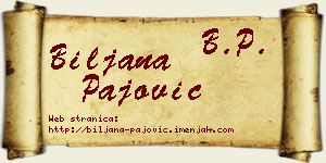 Biljana Pajović vizit kartica